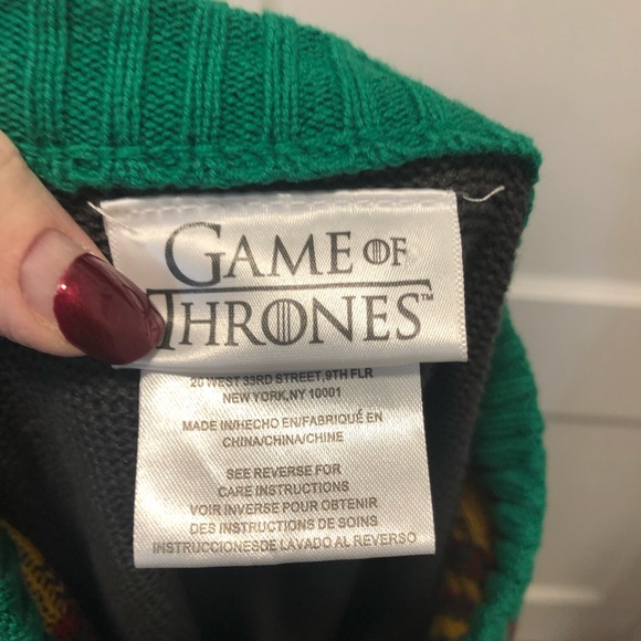 Game of thrones hbo knitted sweater size large - Picture 4 of 5